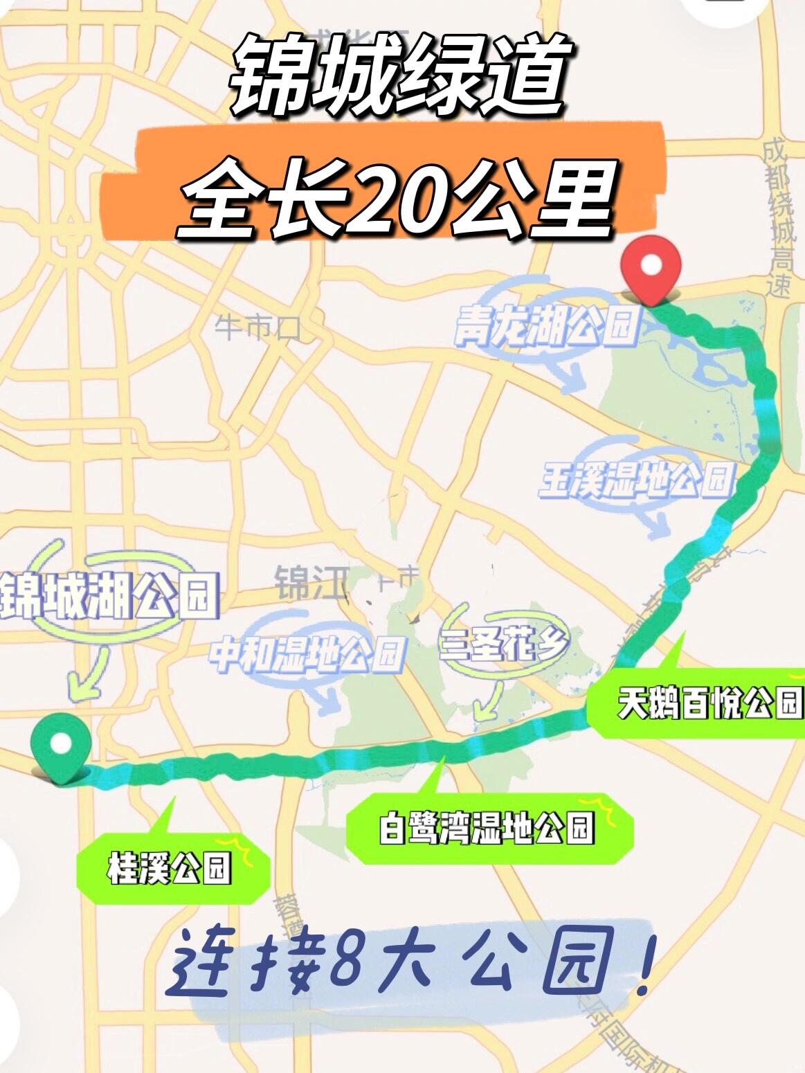 锦城绿道骑行路线图片