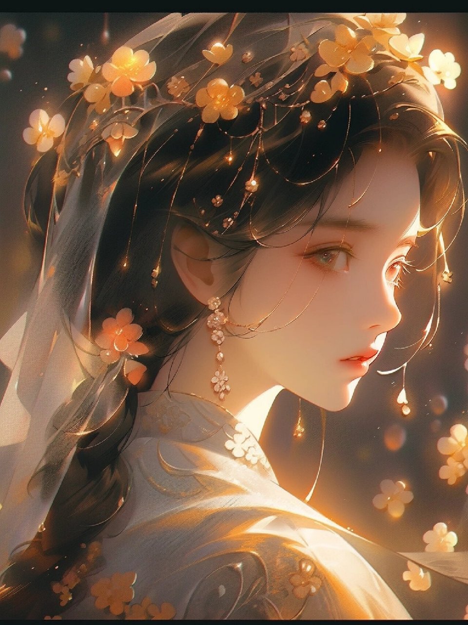 古风|神明少女|插画|头像