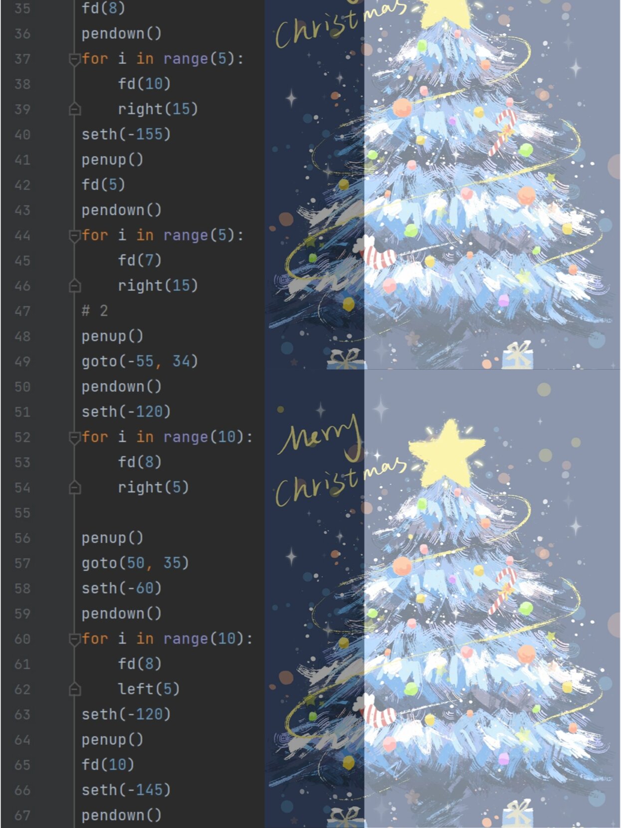 python画四瓣花代码图片