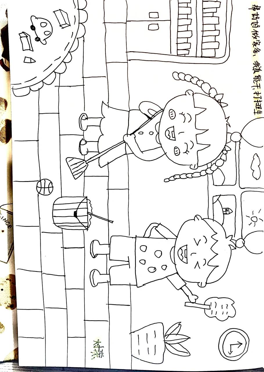 (16/1000)简笔画打卡—《帮妈妈做家务》
