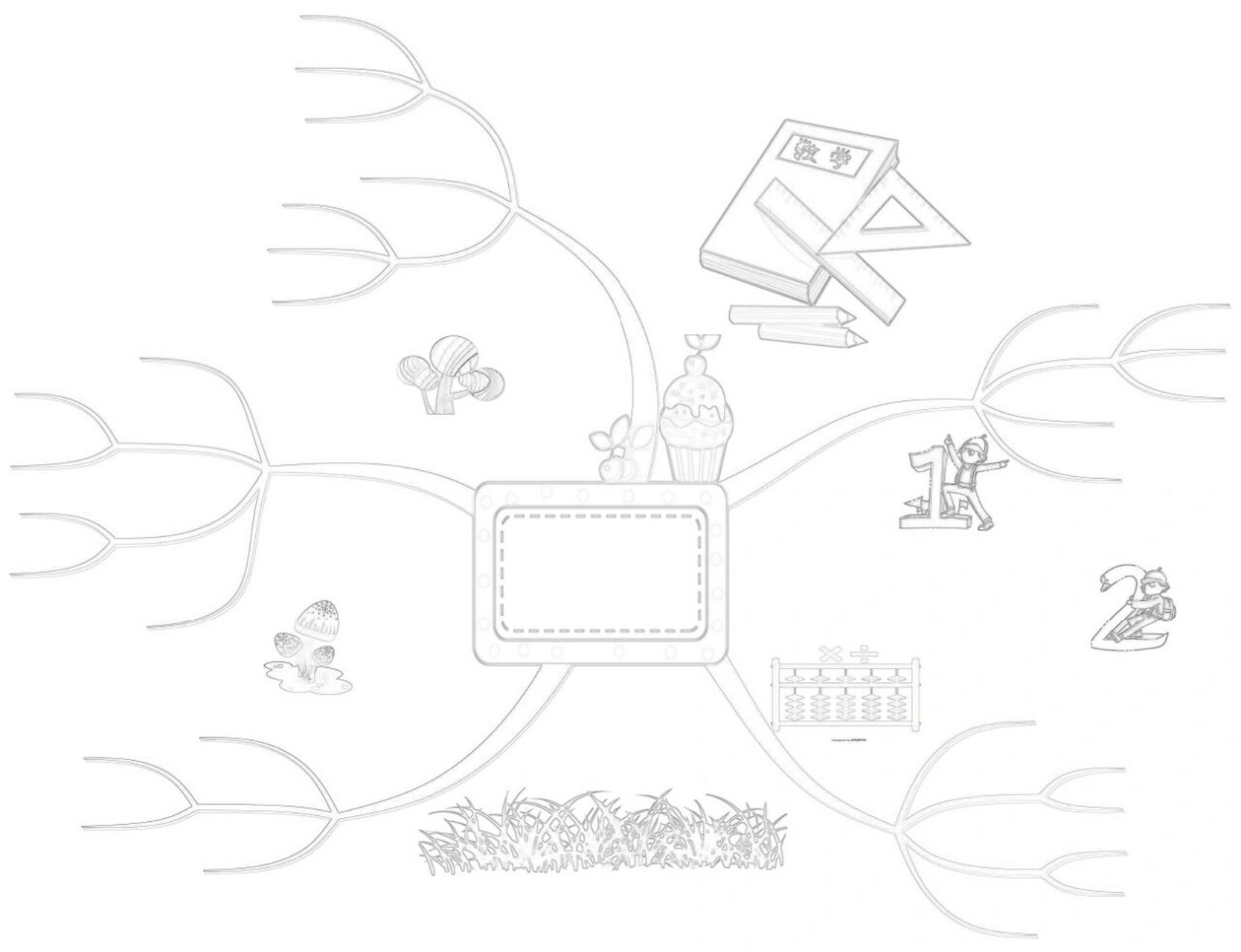 思维导图模板空白下载图片