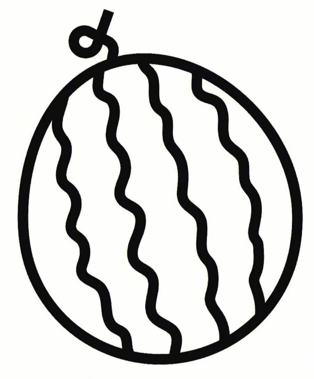 水果简笔画,可涂色,可当拓印画