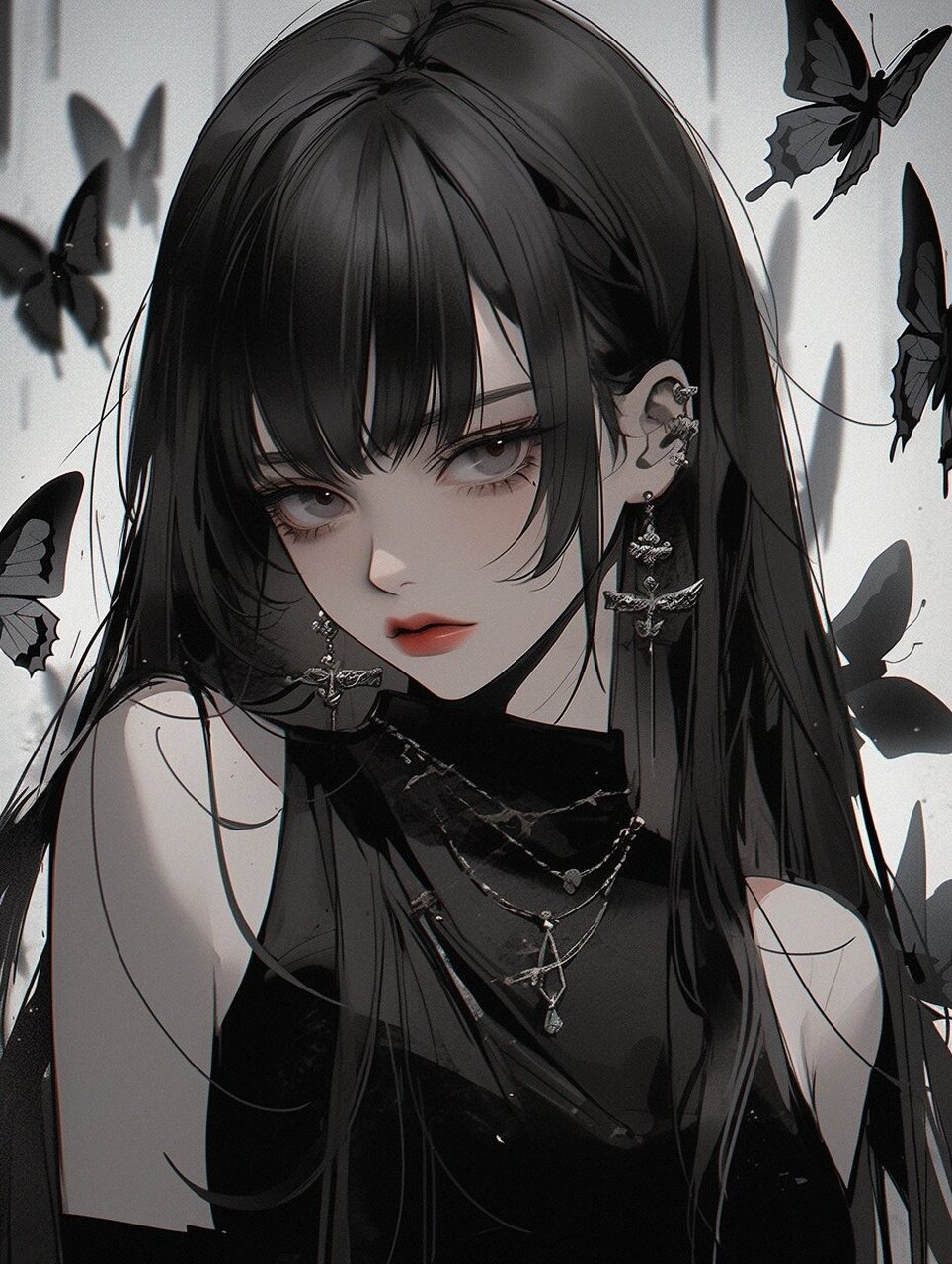 哥特式暗黑系女生头像