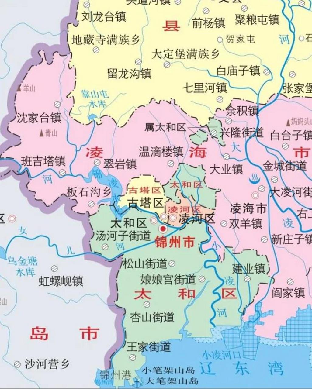 锦州市市区街路地图图片