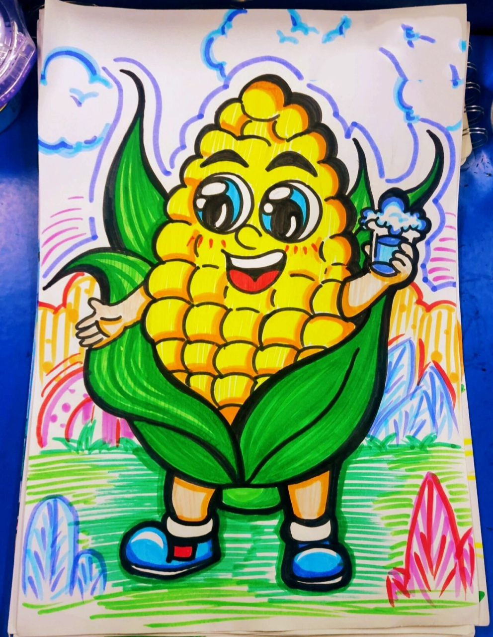 玉米种子的简笔画图片