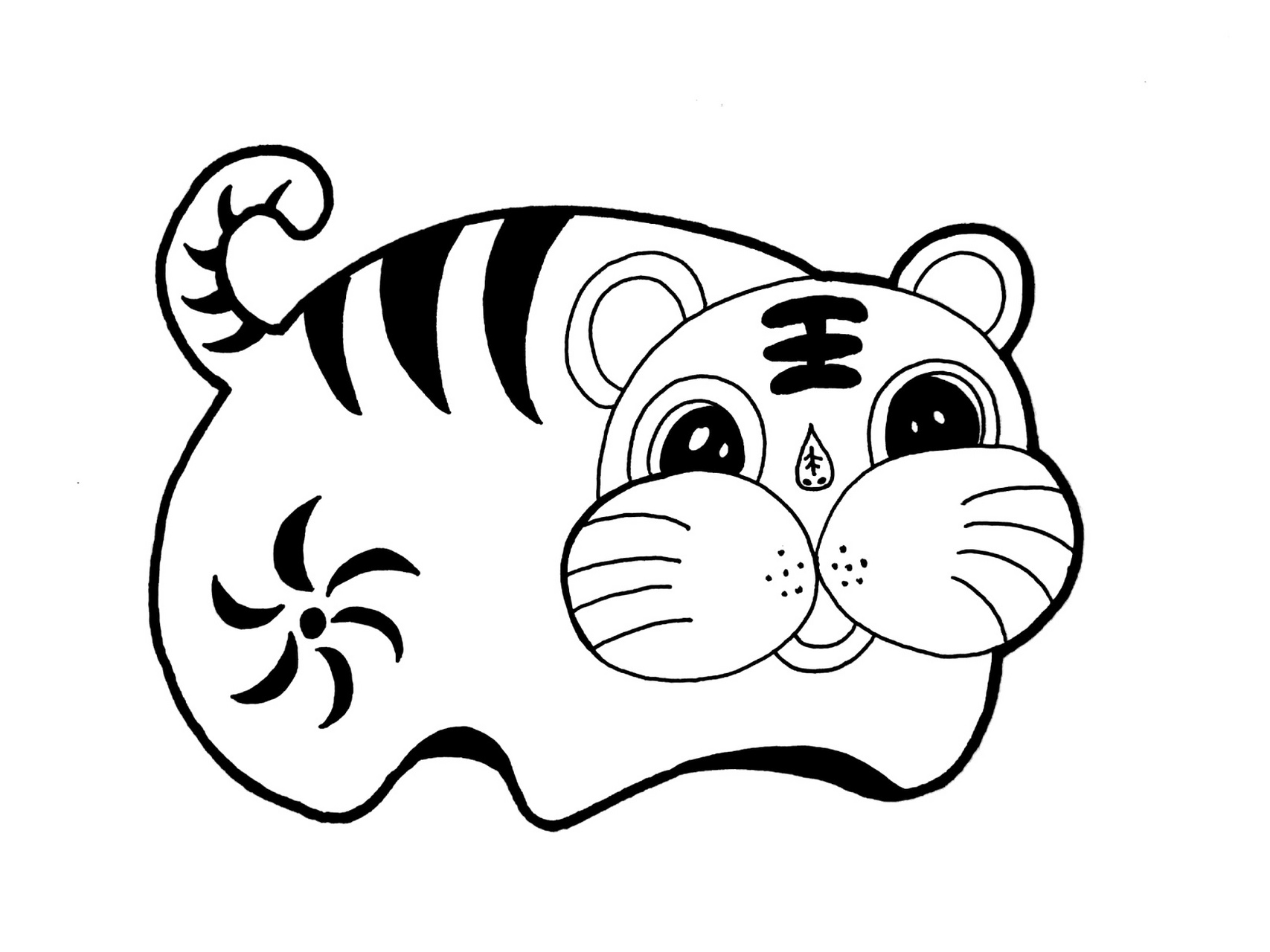 简笔画布老虎的画法图片