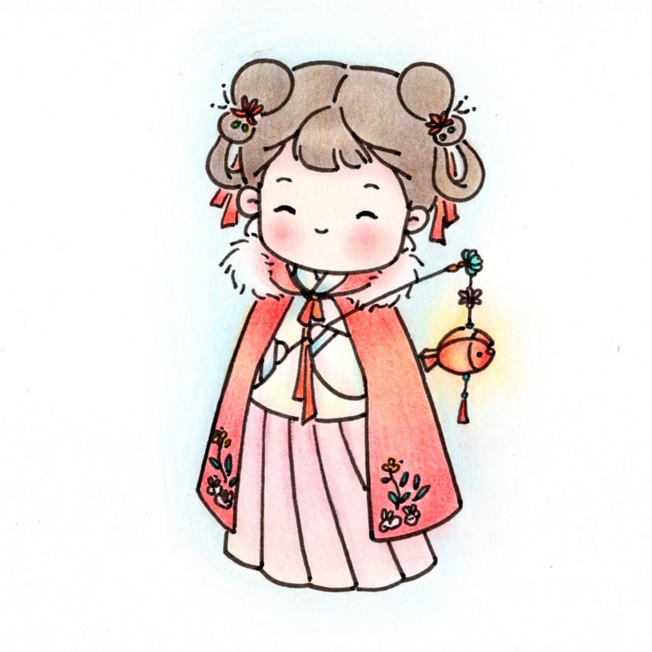 94萌萌哒汉服小姑娘【简笔画教程】 我的编辑告诉我,我的新书《仙子