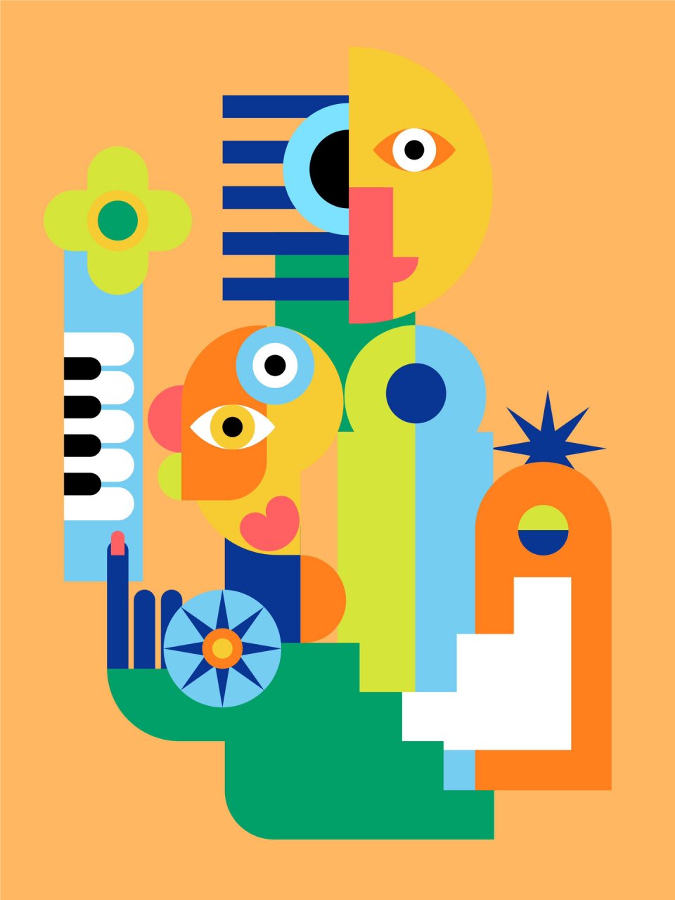 96图形设计丨抽象与具象的碰撞 02学员的空间作业很有想法!