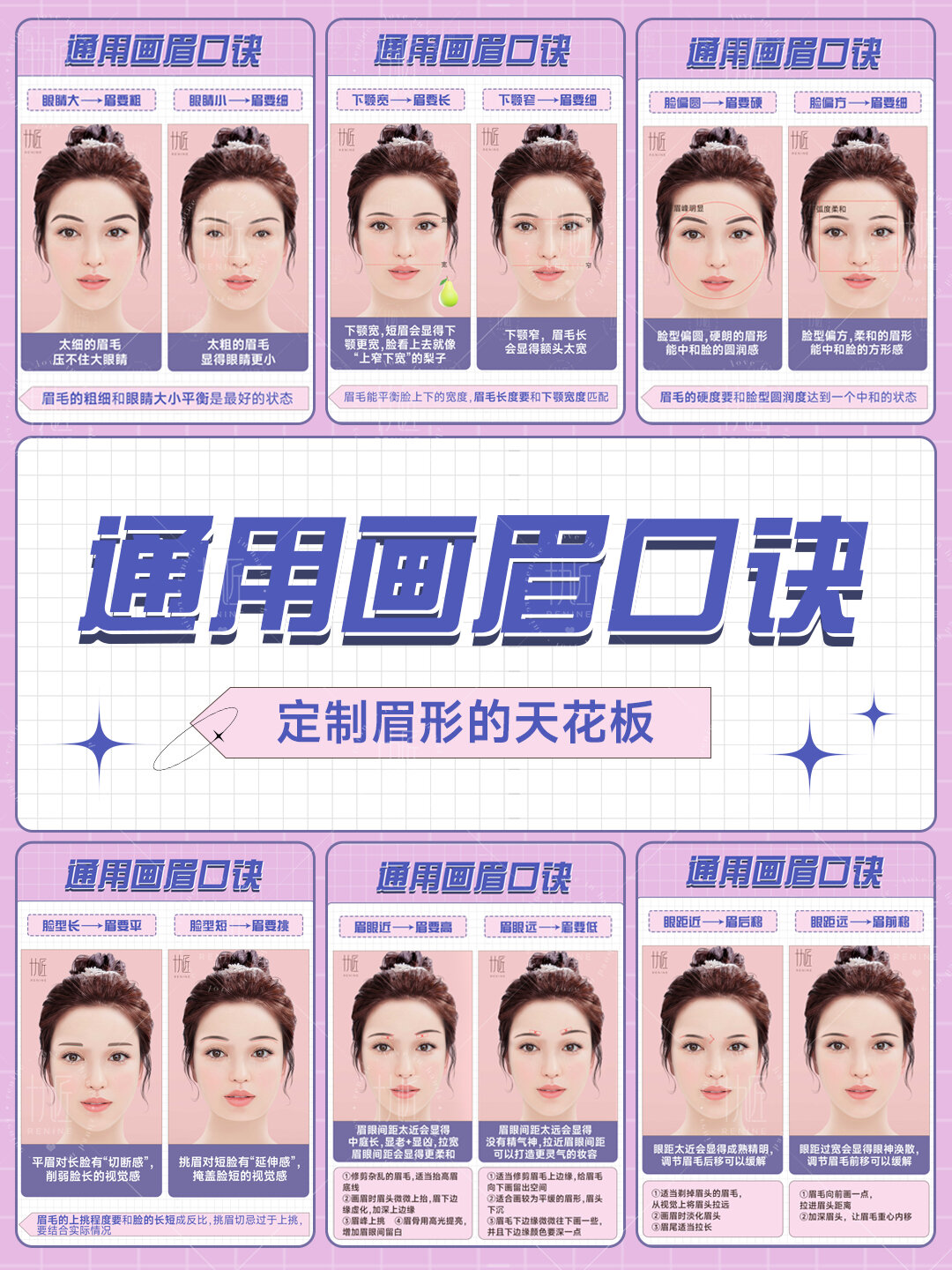 通用画眉口诀:新手小白一看就会6015不再踩雷