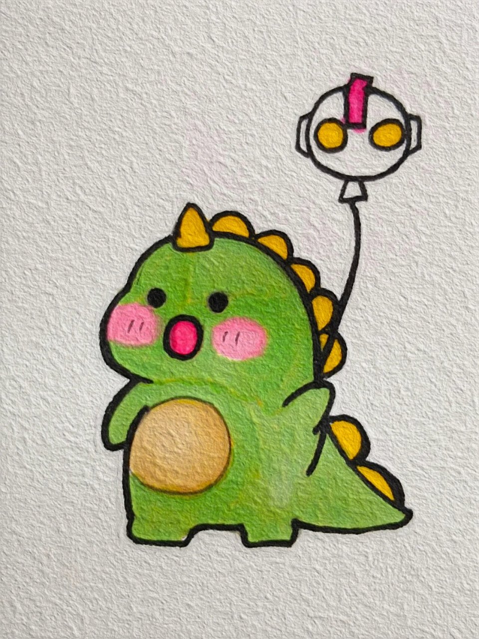 简笔画教程——可爱的小恐龙 #简笔画# #可爱简笔画