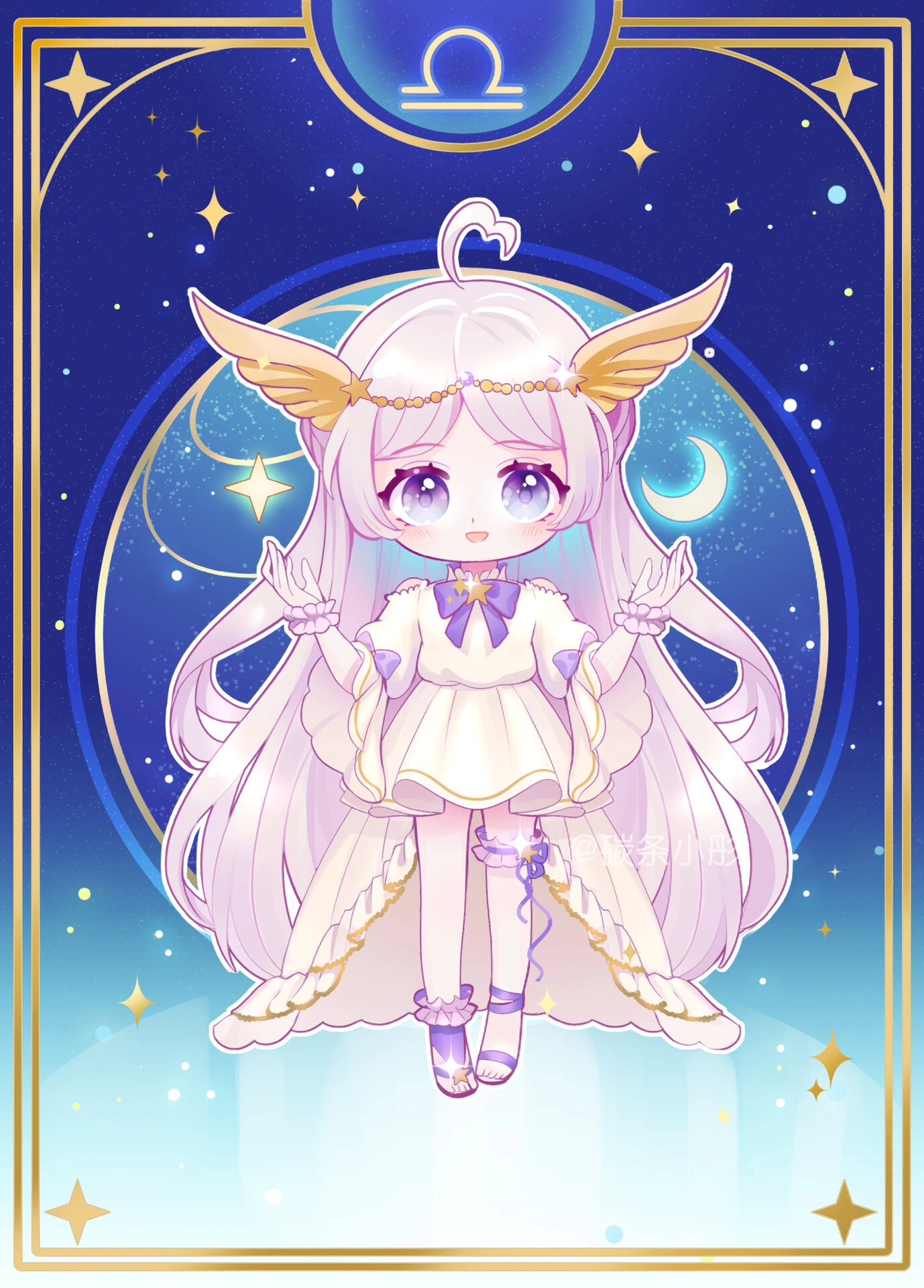 原创十二星座少女卡牌