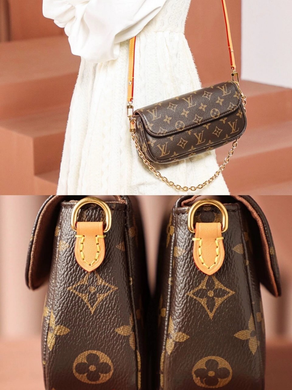 分享lv ivy真假对比实拍图  lv ivy实在是太97,实拍真假对比图分享
