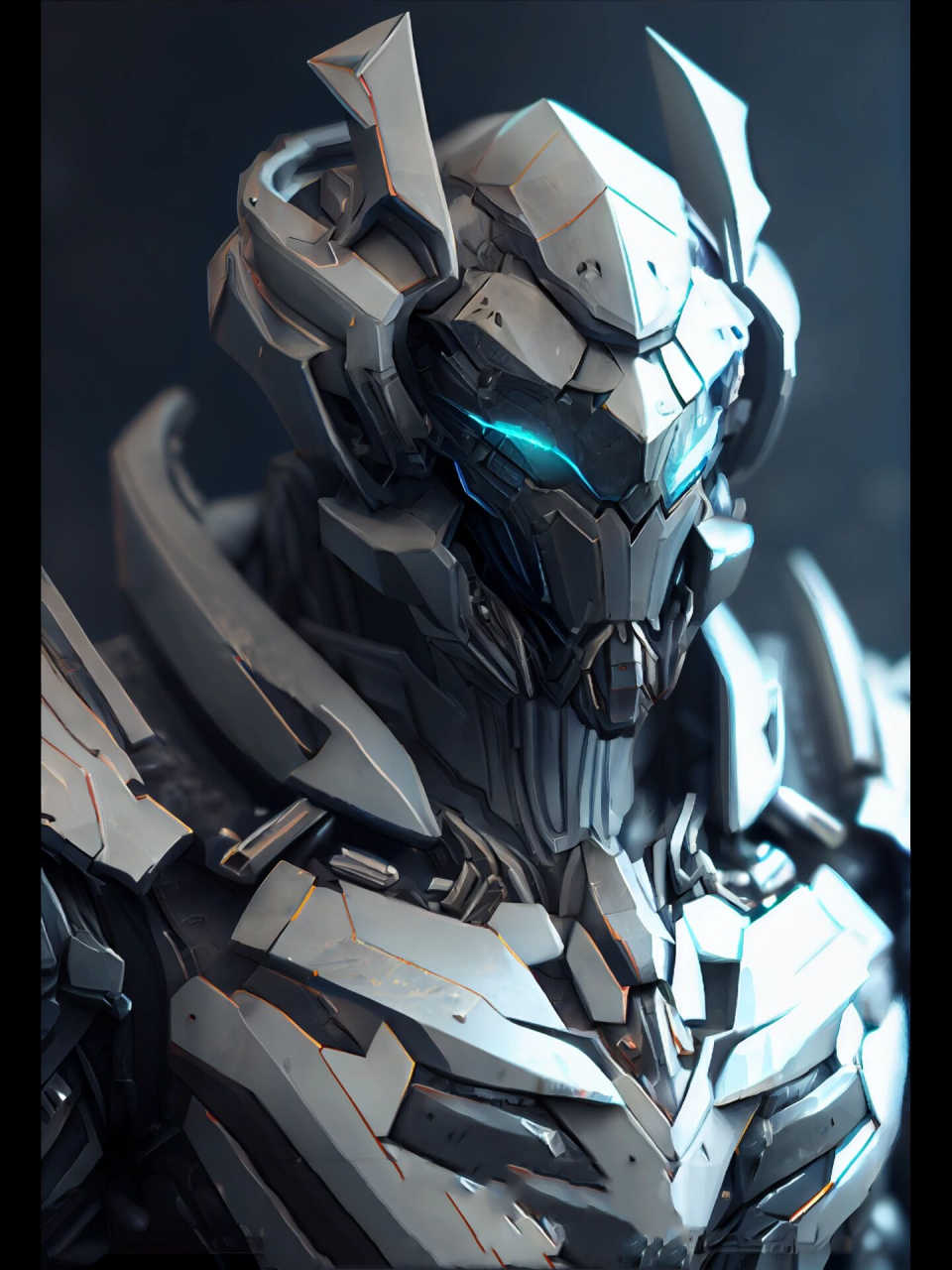 未来战甲 战甲头部特写