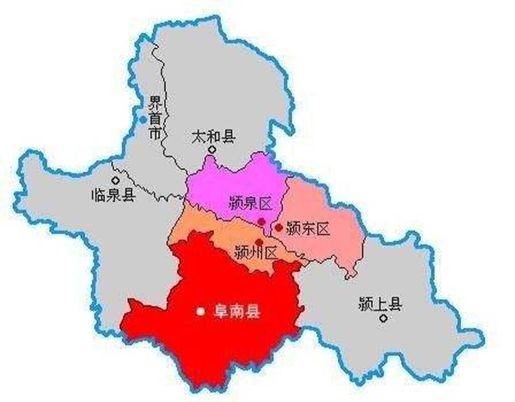 安徽阜阳地理位置图图片