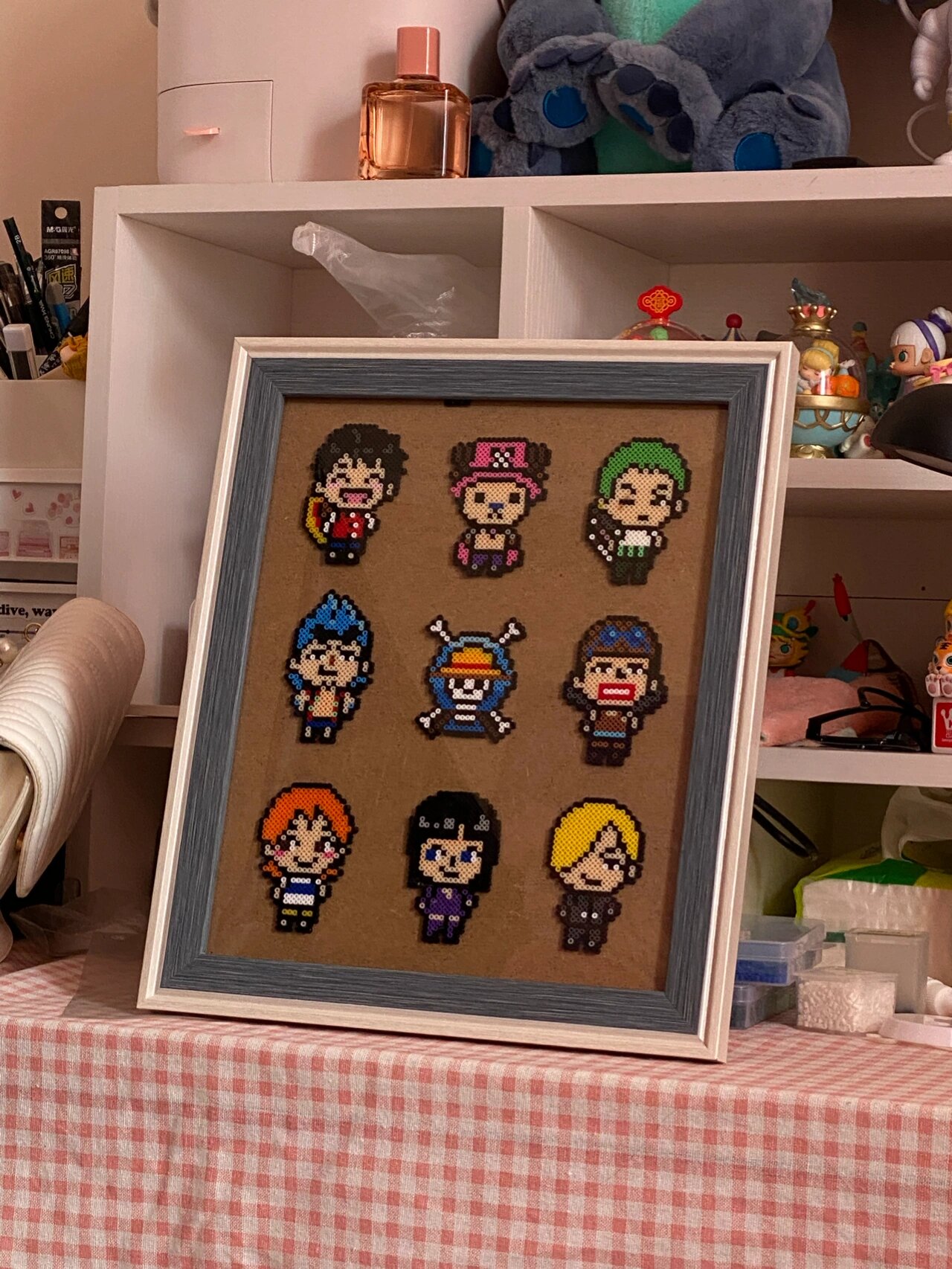 海贼王拼豆 给男朋友的新年礼物终于完成啦 海贼王拼豆终于完成啦