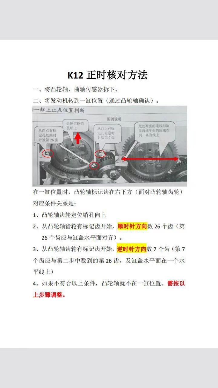 玉柴正时齿轮安装图解图片