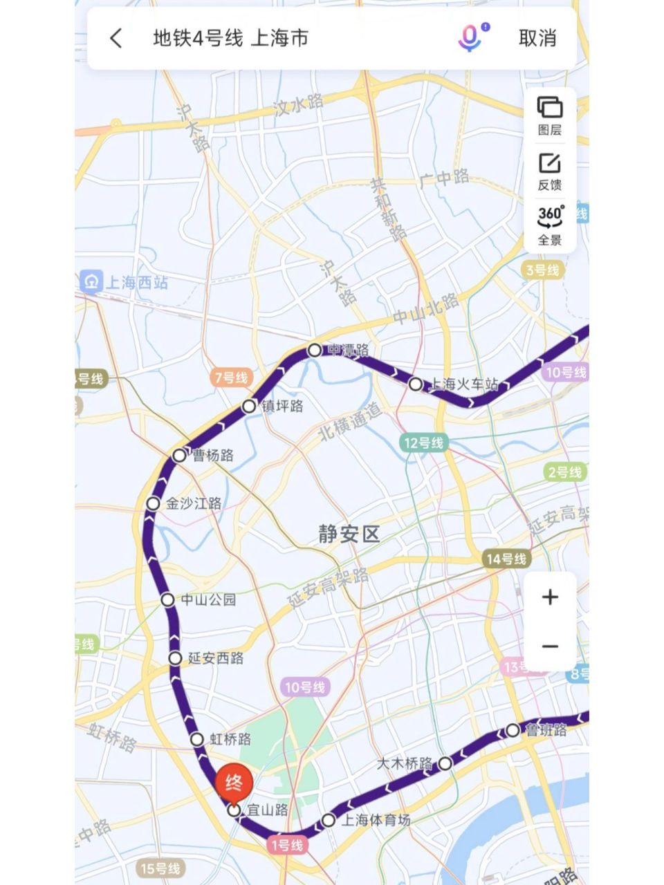 上海四号地铁站线路图图片