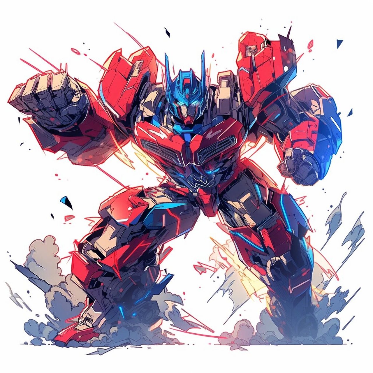 每日制作一款新头像--擎天柱 今天重温了下变形金刚,就试水做了套