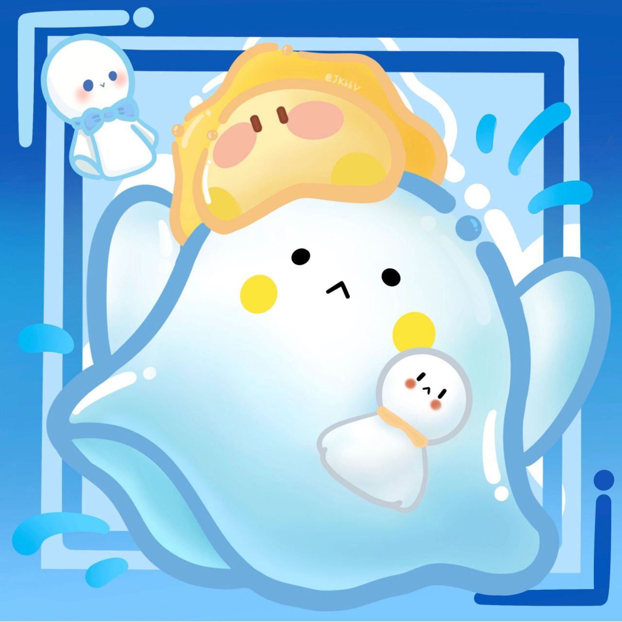 蛋仔派对/水波蛋和彩虹水波蛋头像 千呼万唤的水波蛋终于返厂了!