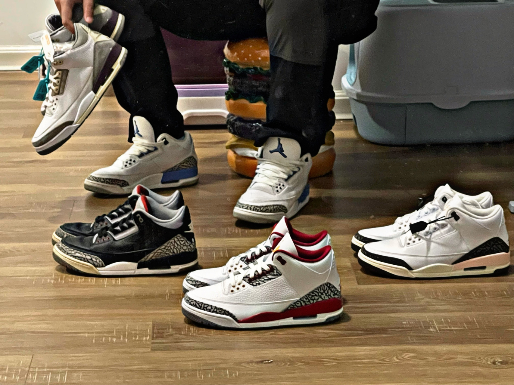 aj3才是最叼的07 aj3 北卡蓝 黑水泥 白粉 红雀 amm