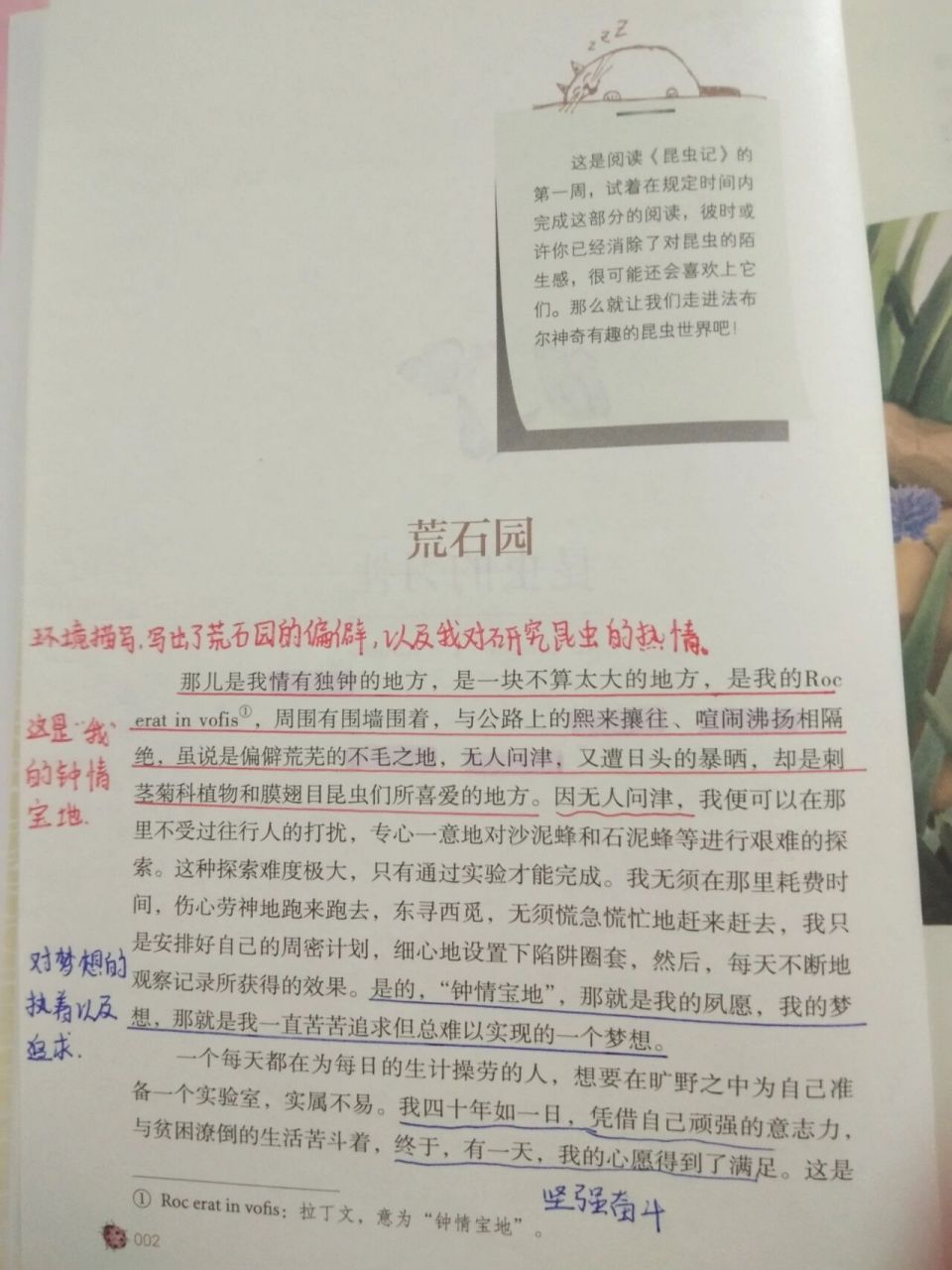 《昆虫记》第一章 荒石园 《昆虫记》第一章 荒石园 阅读批注