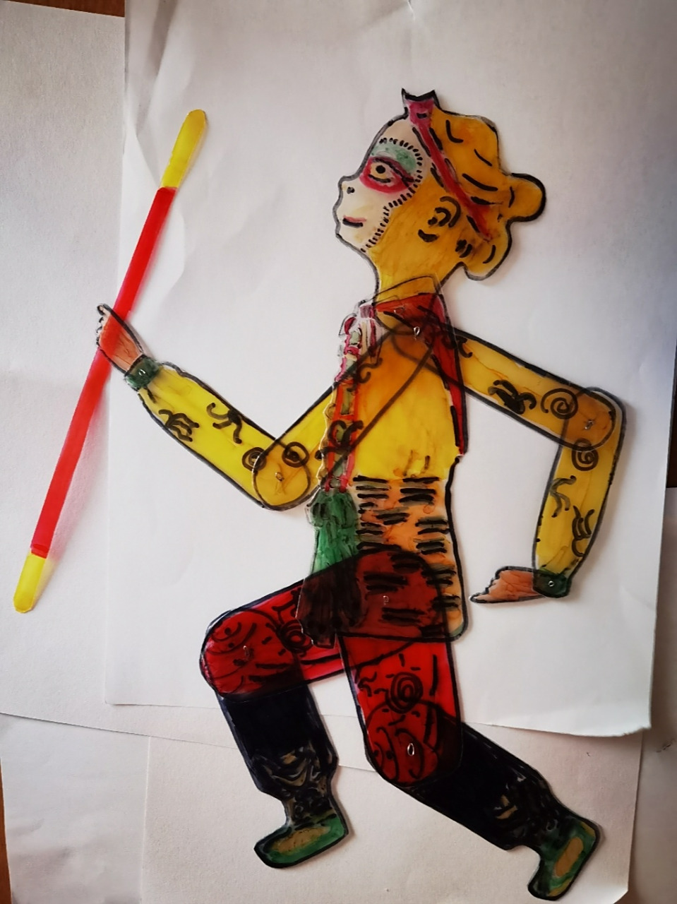 五下 皮影手工制作 孙悟空 皮影戏