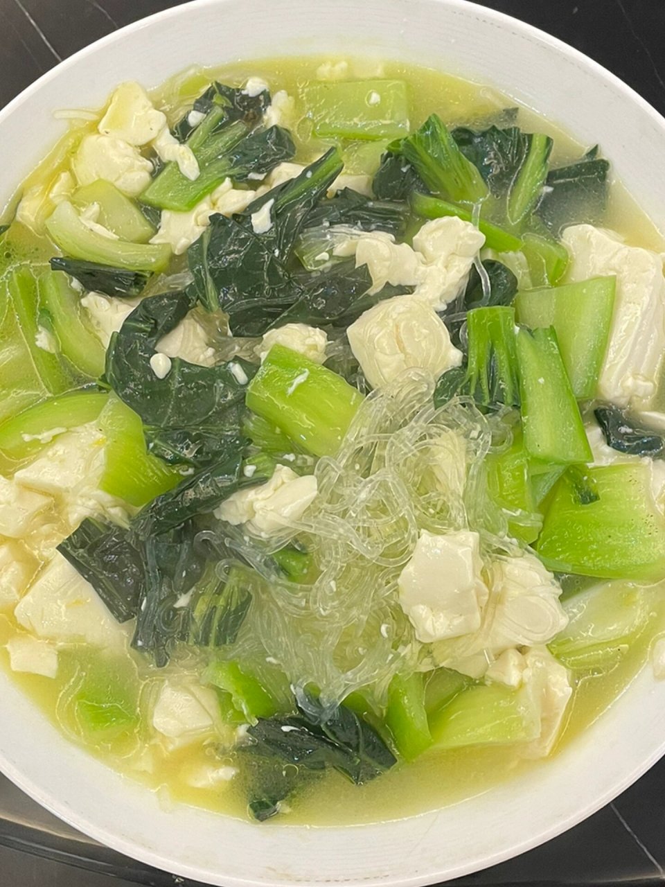 青菜豆腐粉丝汤图片