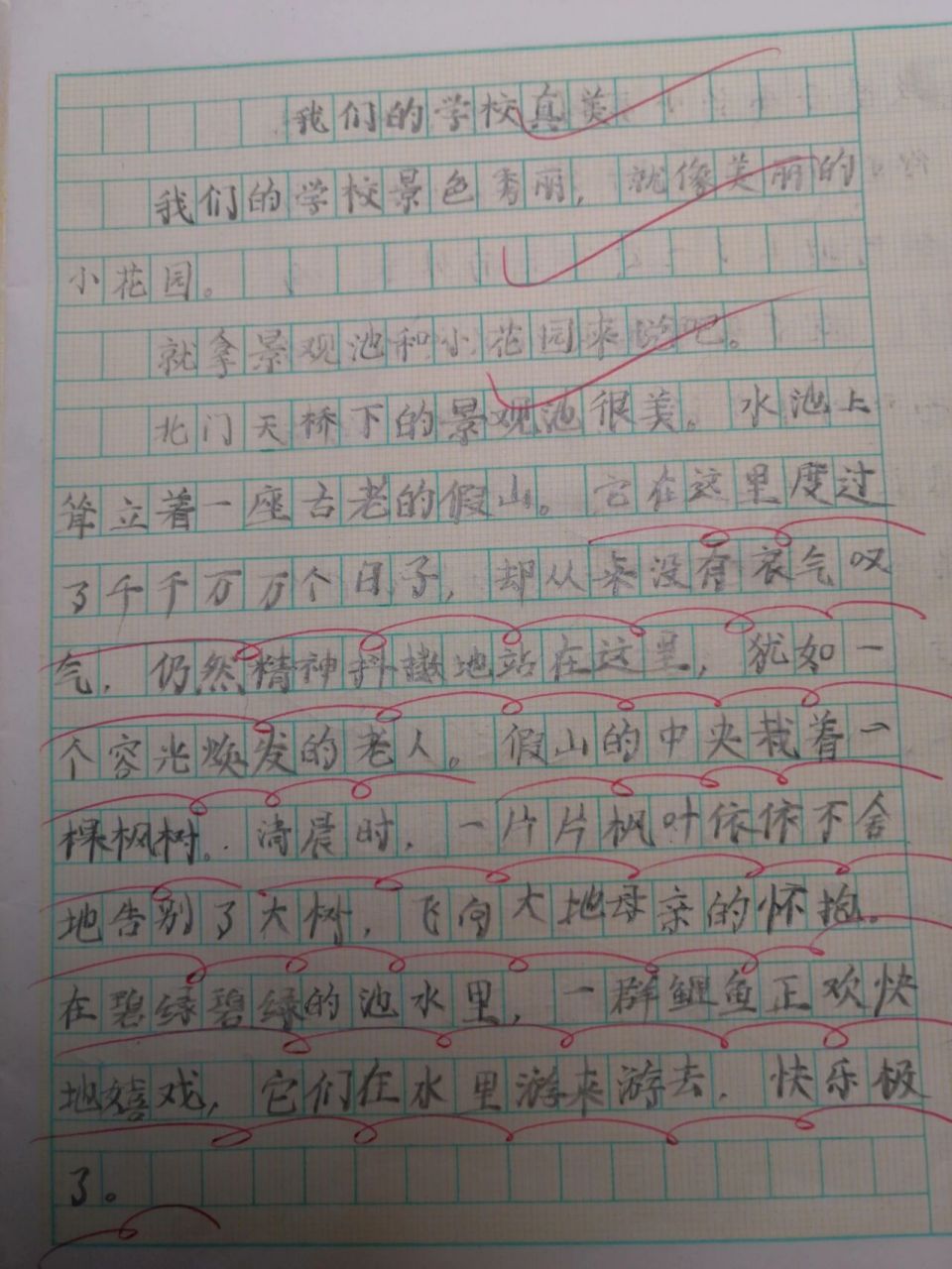三年级作文《我们的学校真美》