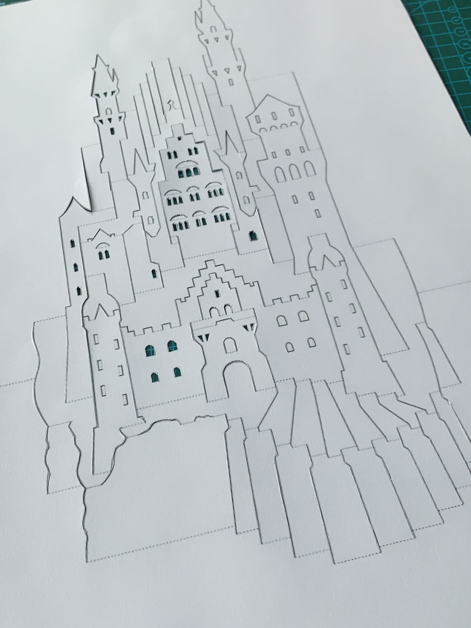 立体构成·纸雕天鹅堡06 立体构成作业