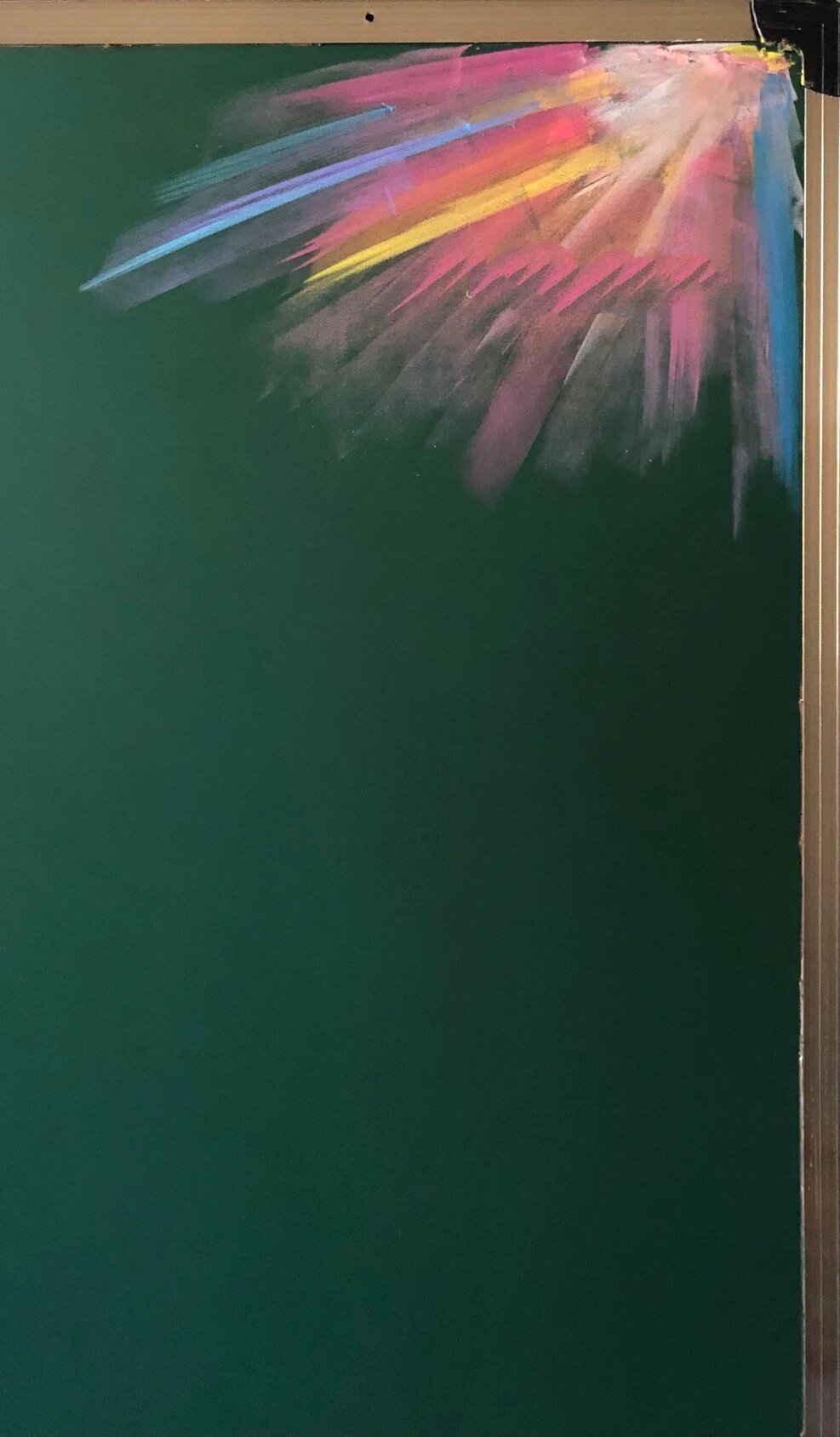 粉笔画一黑板报边框(七彩祥云)步骤图