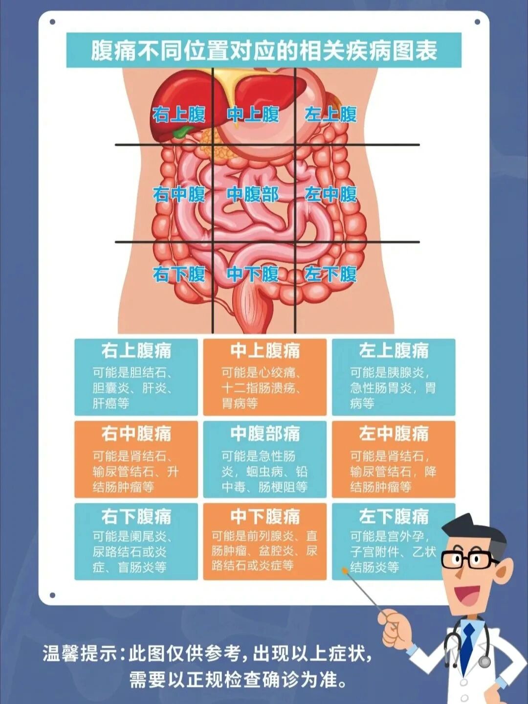 女性胃疼位置图图片