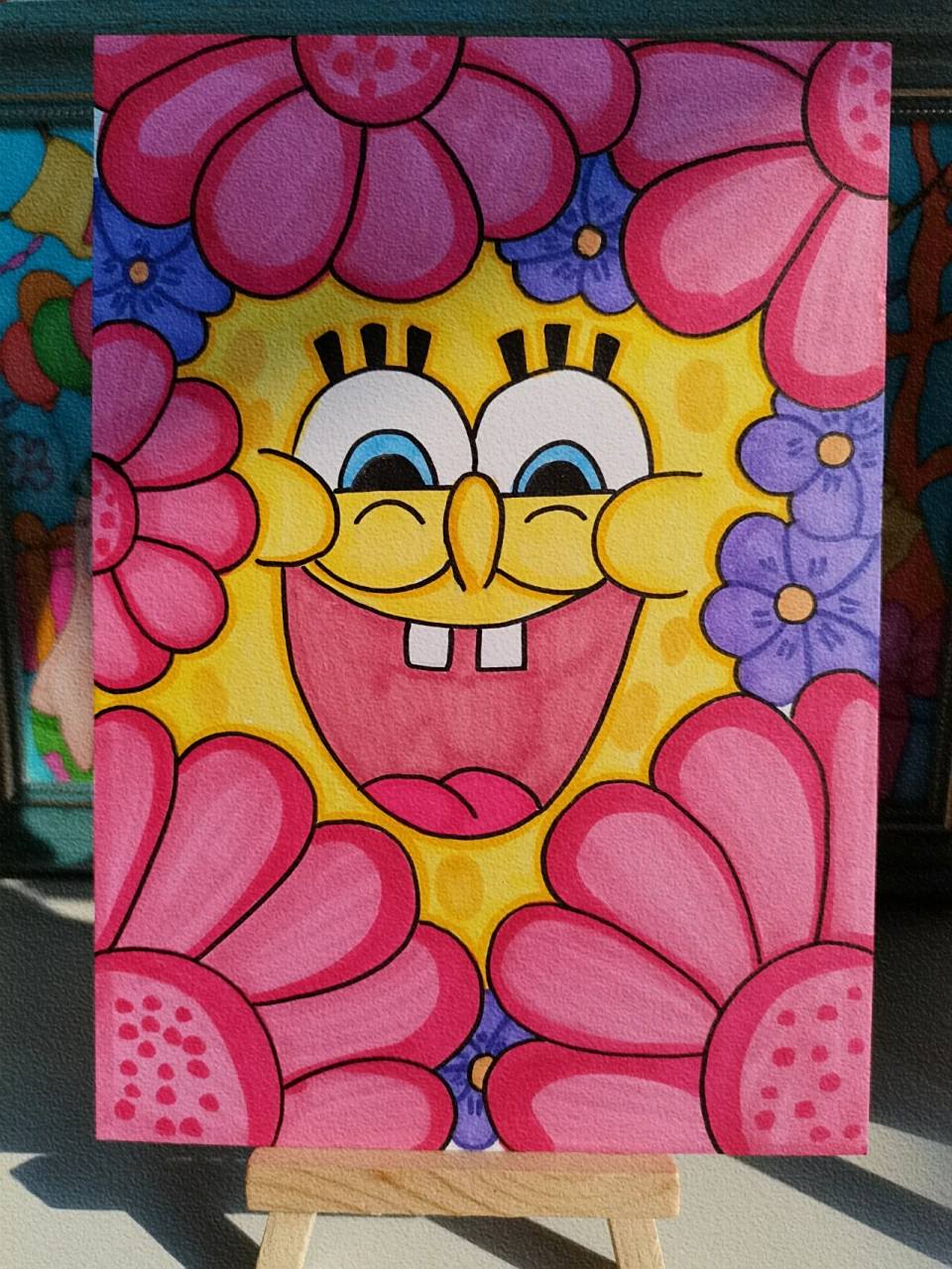马克笔绘画56|海绵宝宝(含线稿) 希望我们都是走向幸福的人