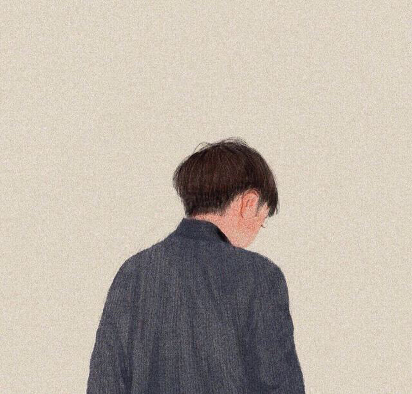 背影手绘插画男头像(2) ottokim手绘