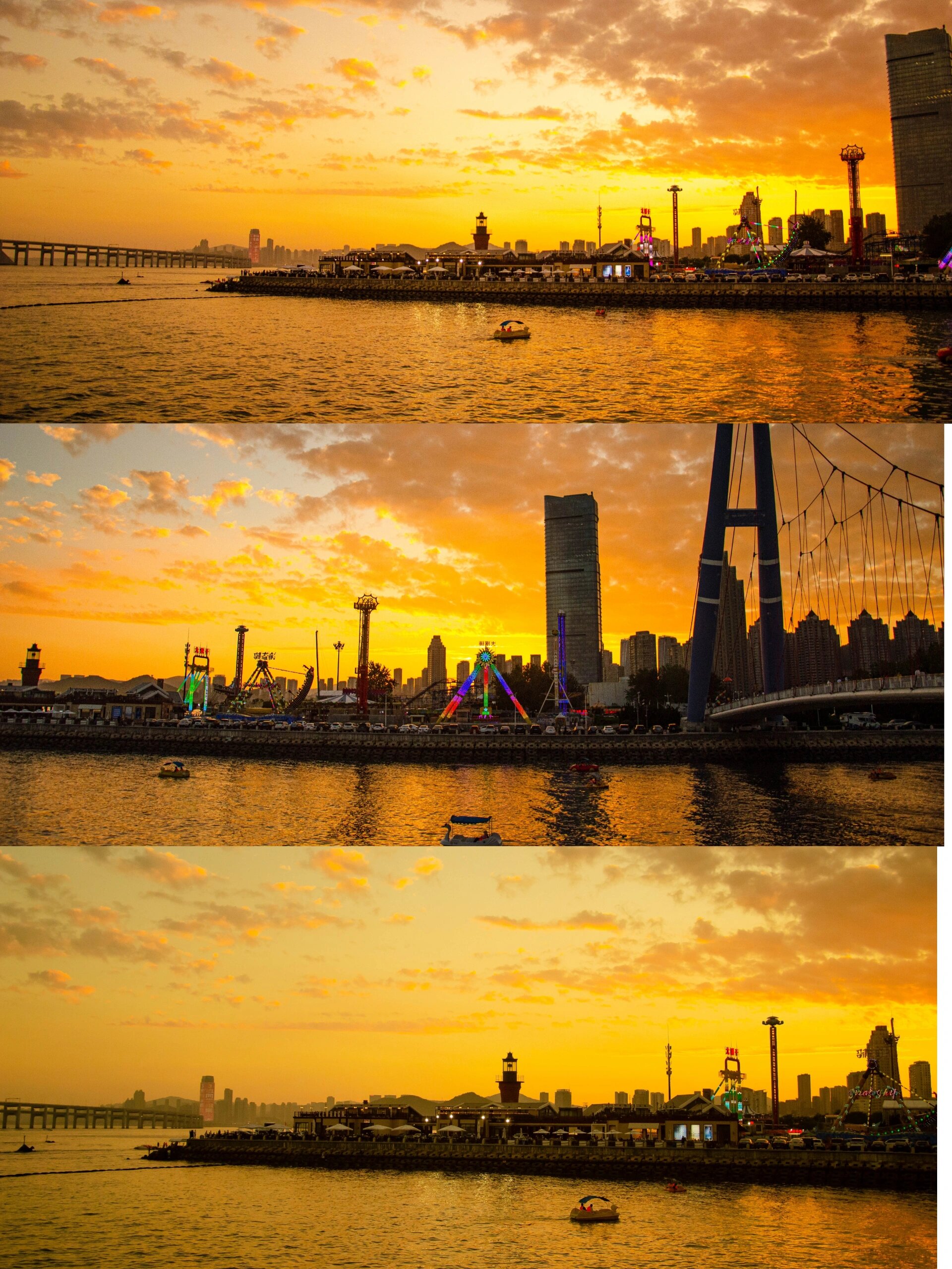 人少景绝!大连星海广场最美晚霞