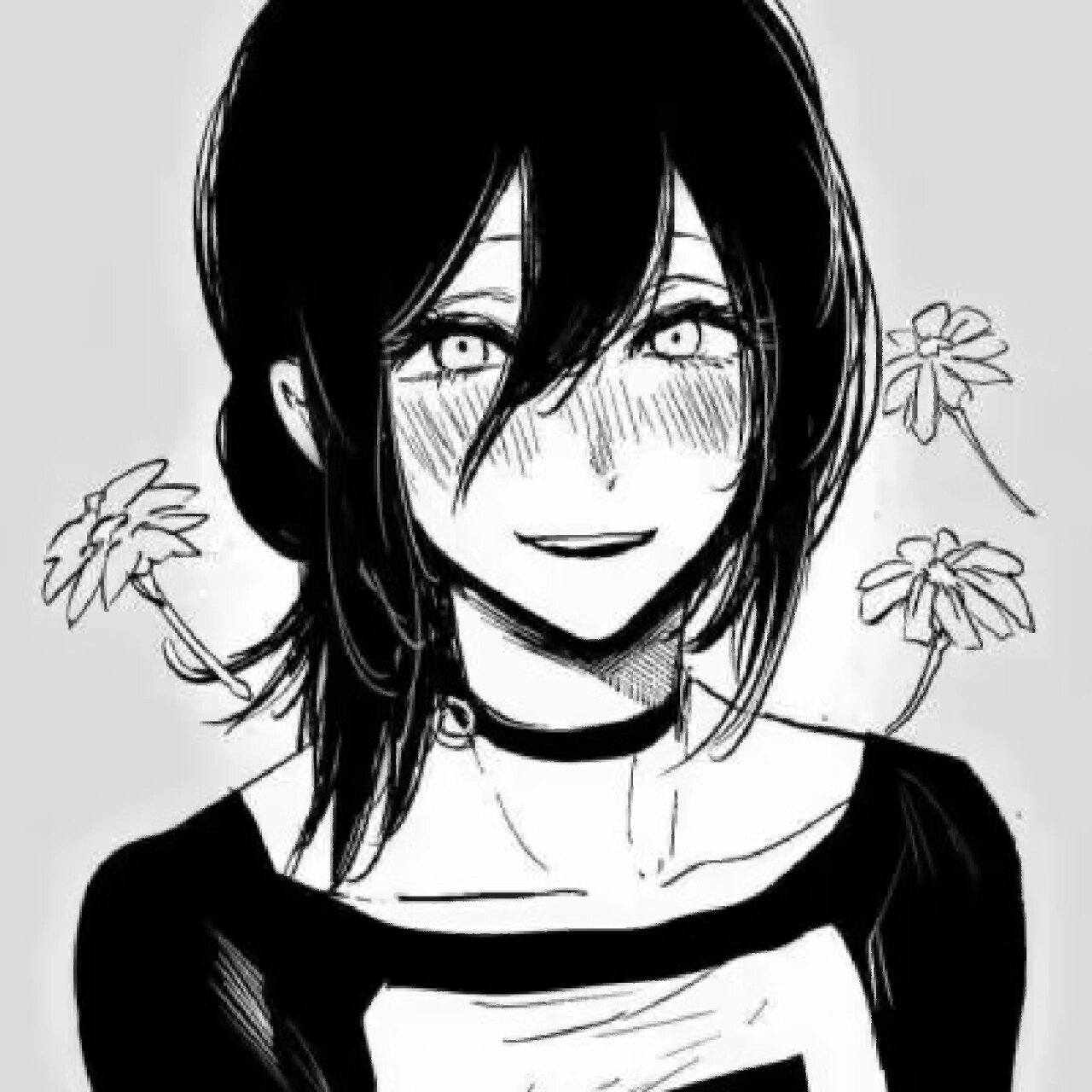 电锯人蕾塞黑白漫头无水印