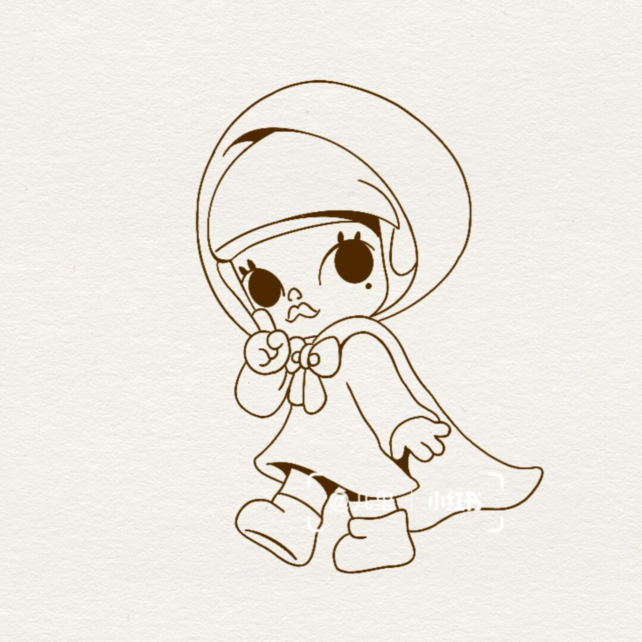 简笔画|【molly】(附过程) 96 96 96 【你们的城市都下雪了吗?