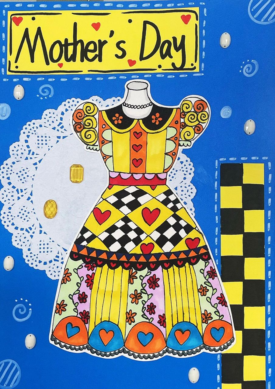 母亲节主题儿童画7～10瑞 《母亲节》《给妈妈设计的裙子》《送给妈妈