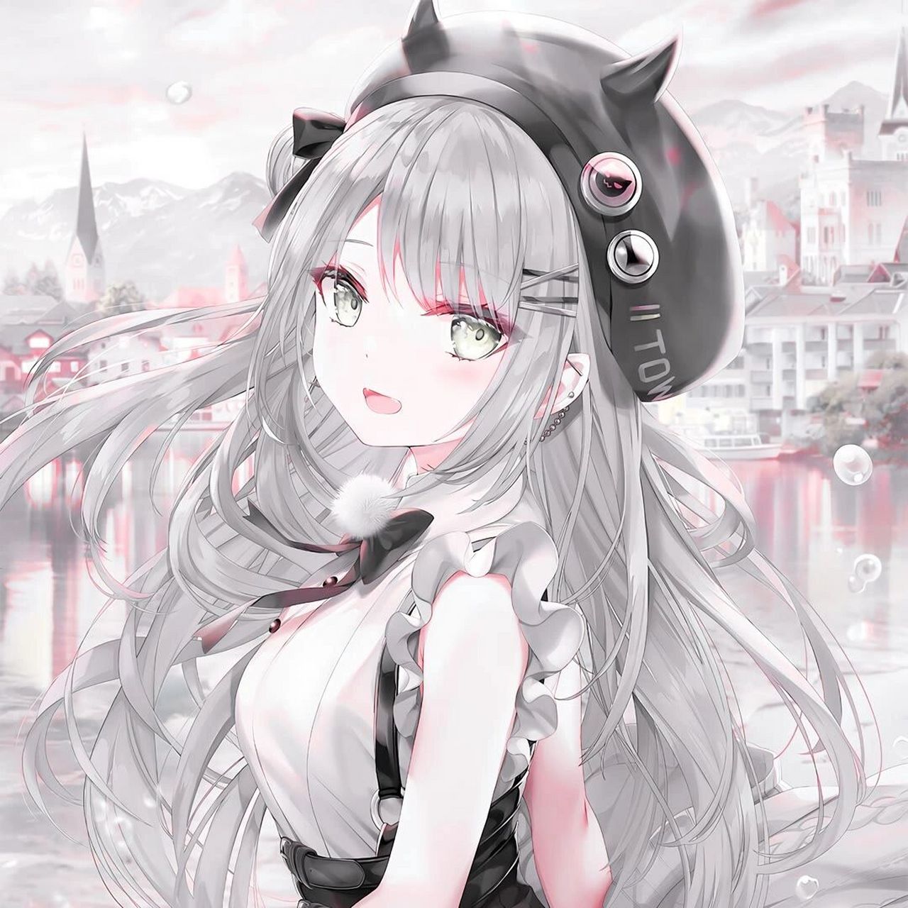 银色系女生头像