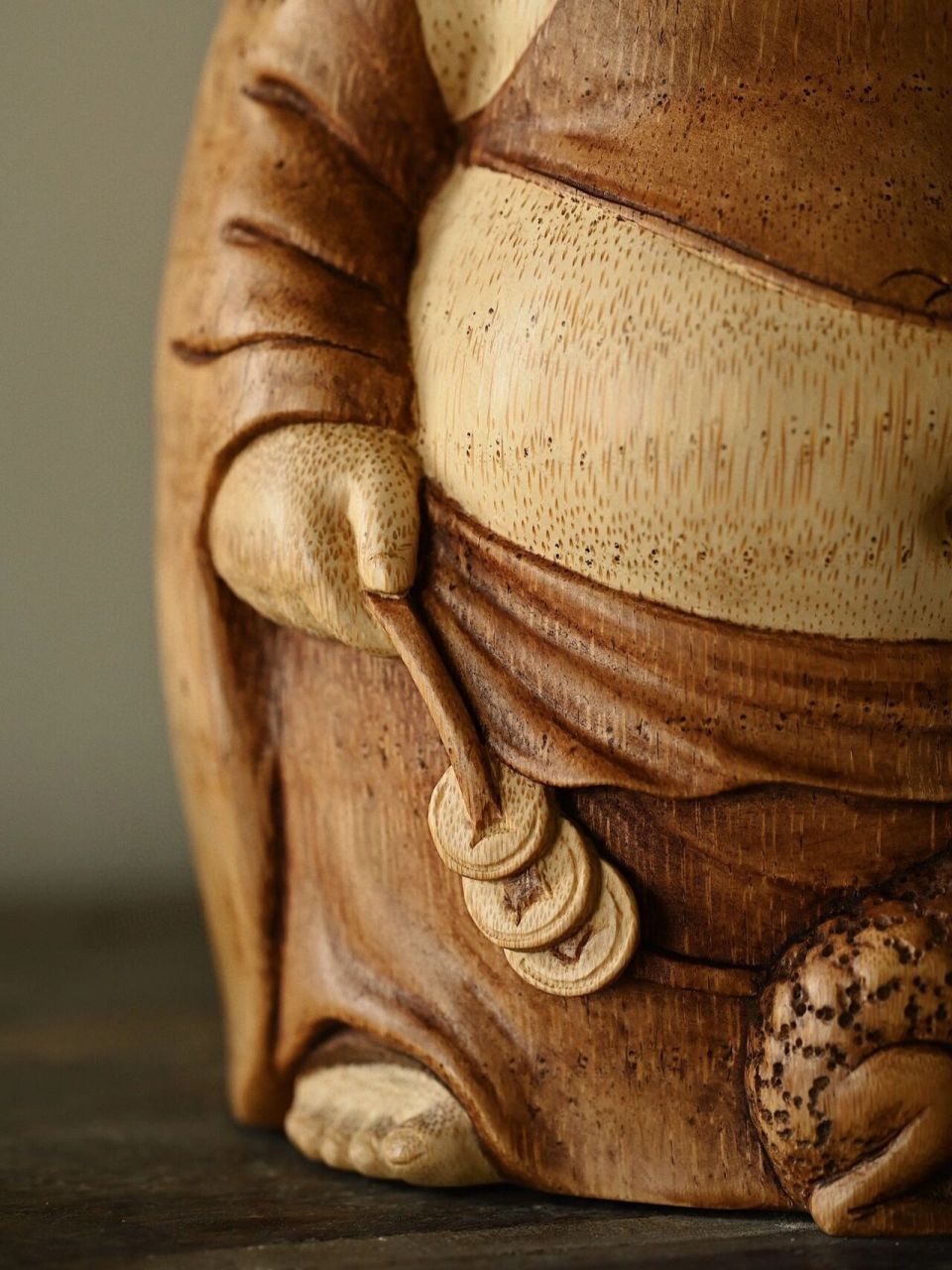 " 这发型有点时尚 " 竹雕"刘海戏金蟾" "刘海戏金蟾,步步钓金钱" 老竹