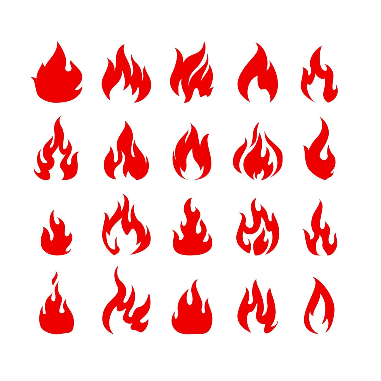 红色火焰97免抠设计火苗96素材合集 97燃烧吧!