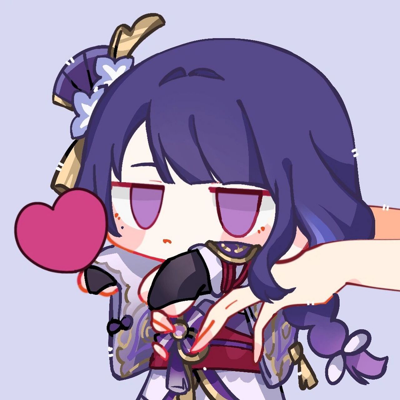 雷神 神子 原神头像 模板