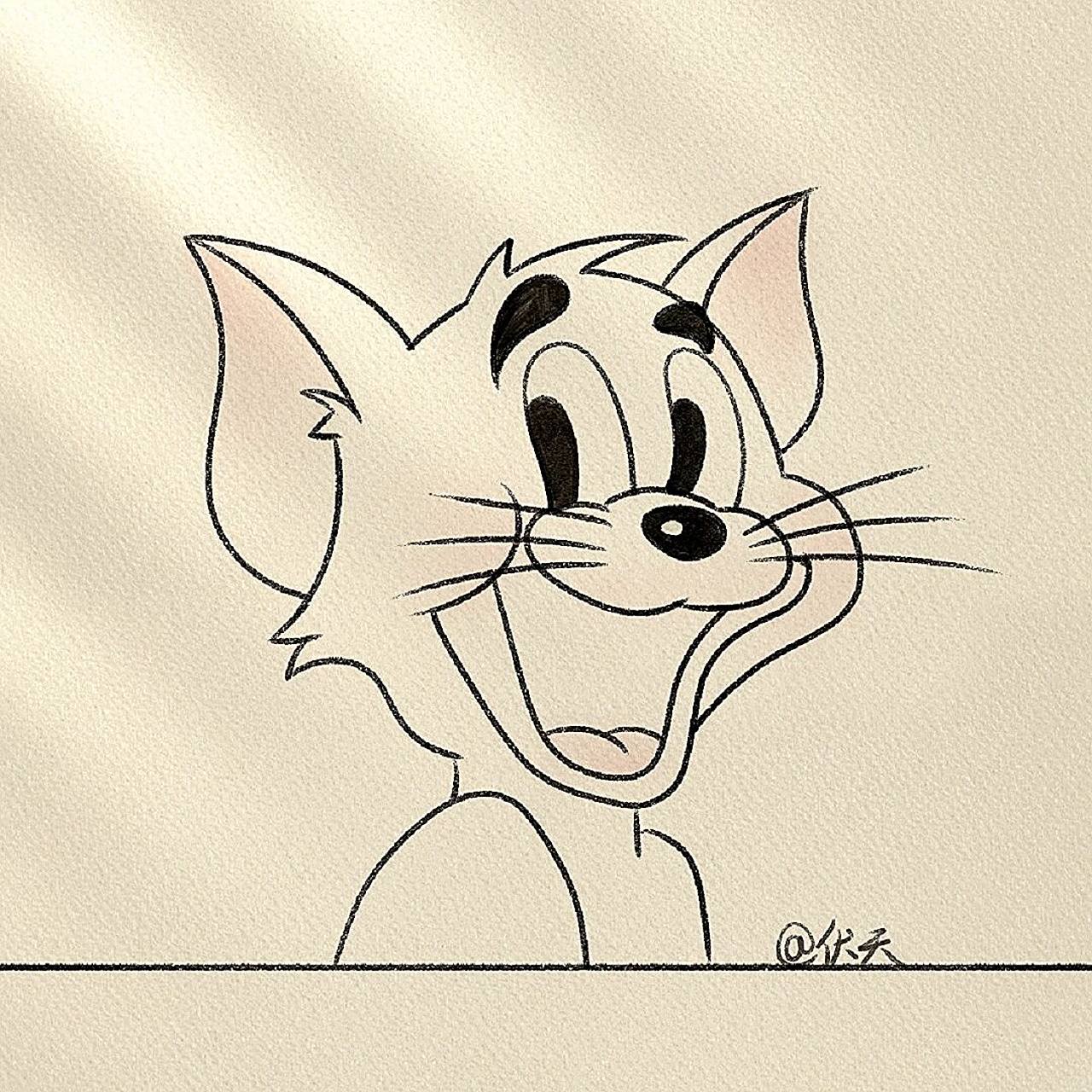 简笔画教程# #简笔画# #画个简笔画# #猫和老鼠# #寻找小红书换画