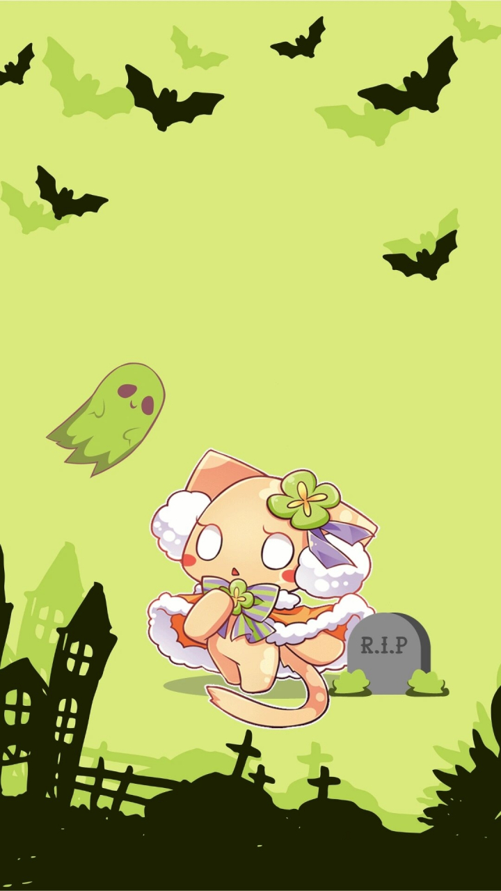 99万圣节九藏喵窝手机壁纸来咯,喵94