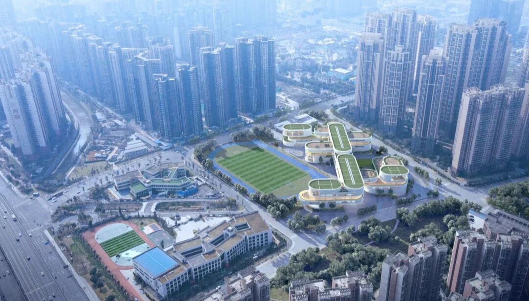 【案例分享】——学校(8) 公园城市设计竞赛 | 海洋路中学投标