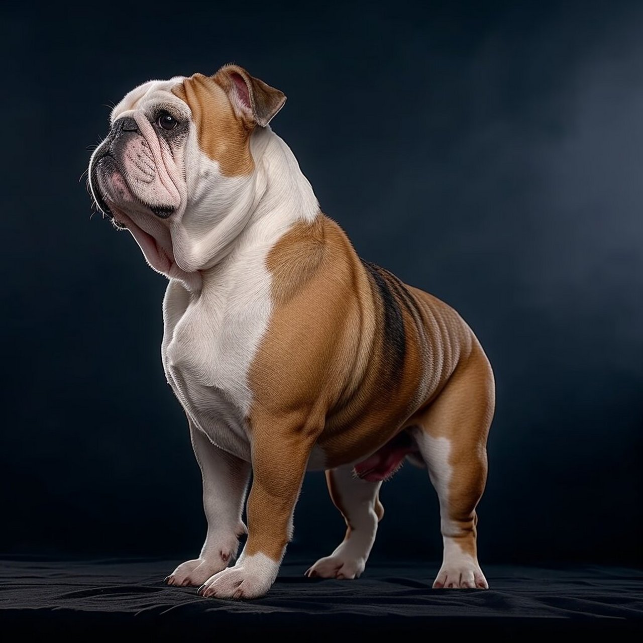 英国斗牛犬 bulldog 英国斗牛犬是一种中型犬,以其皱纹的面孔,肌肉