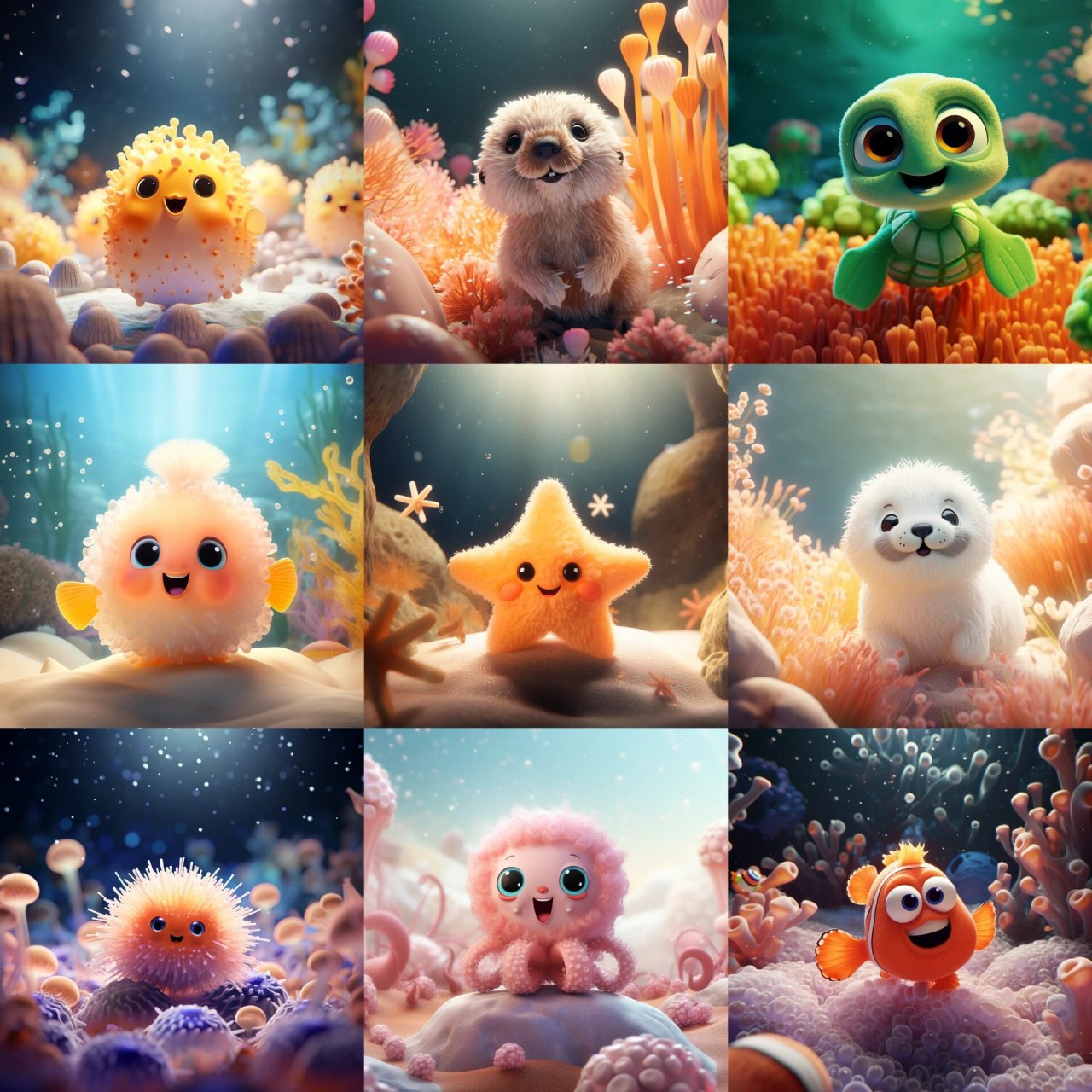 可爱动物头像系列|海洋里的小动物