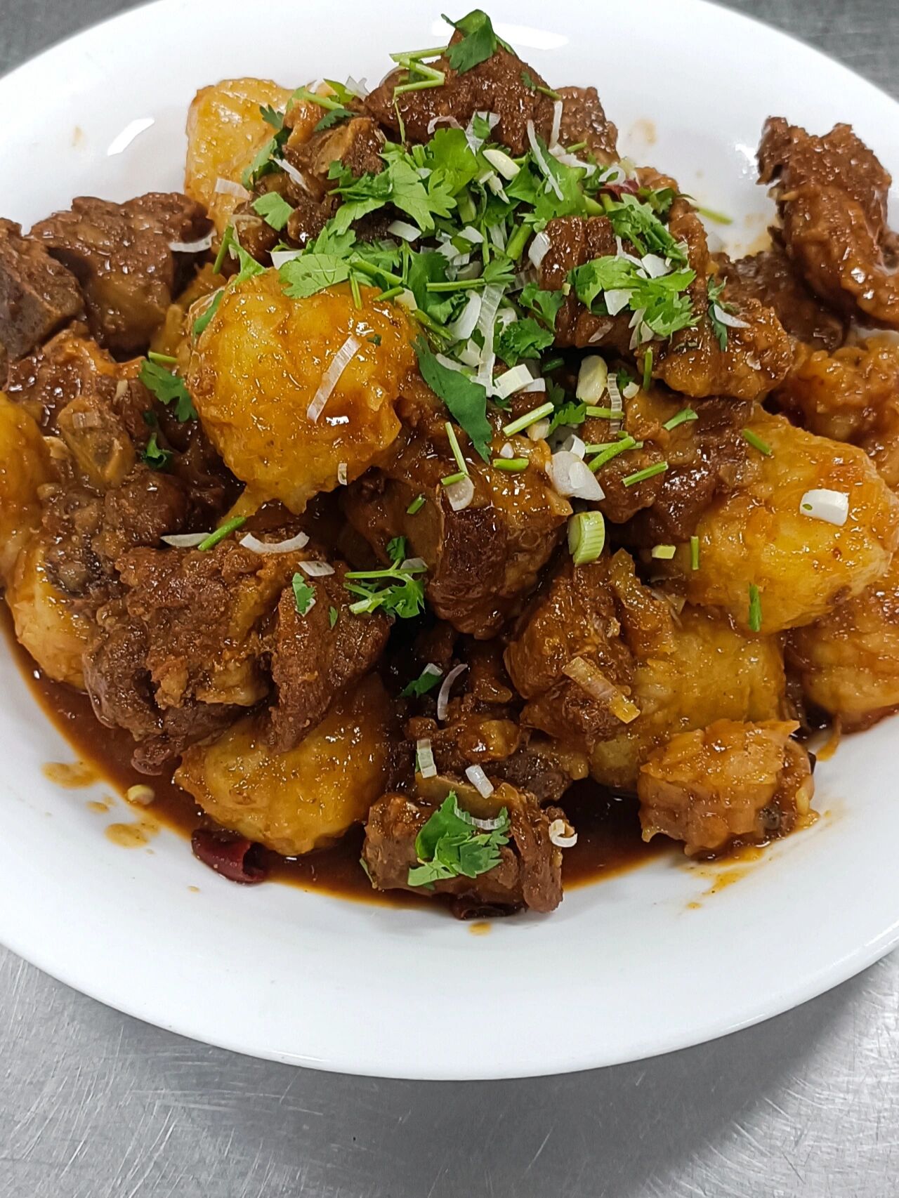 排骨焖山药丸子 排骨焖丸子