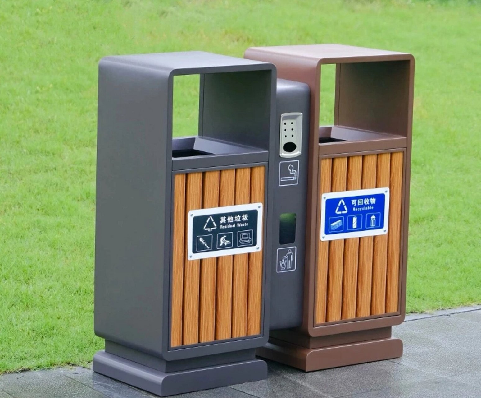 户外垃圾桶不锈钢大号环卫果皮箱小区公园景 不锈钢户外垃圾桶果皮箱