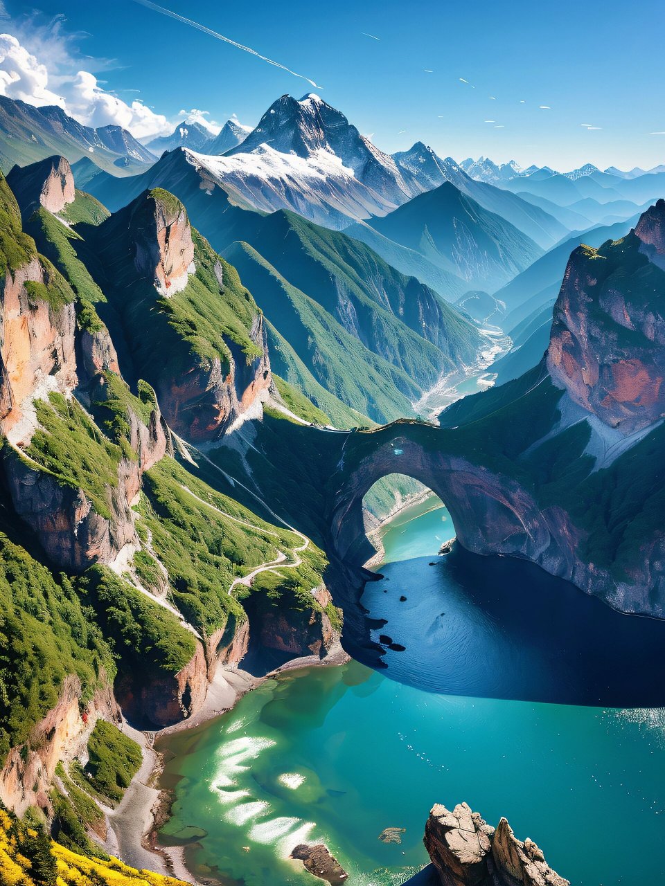 写实风山川美景奇峰异山
