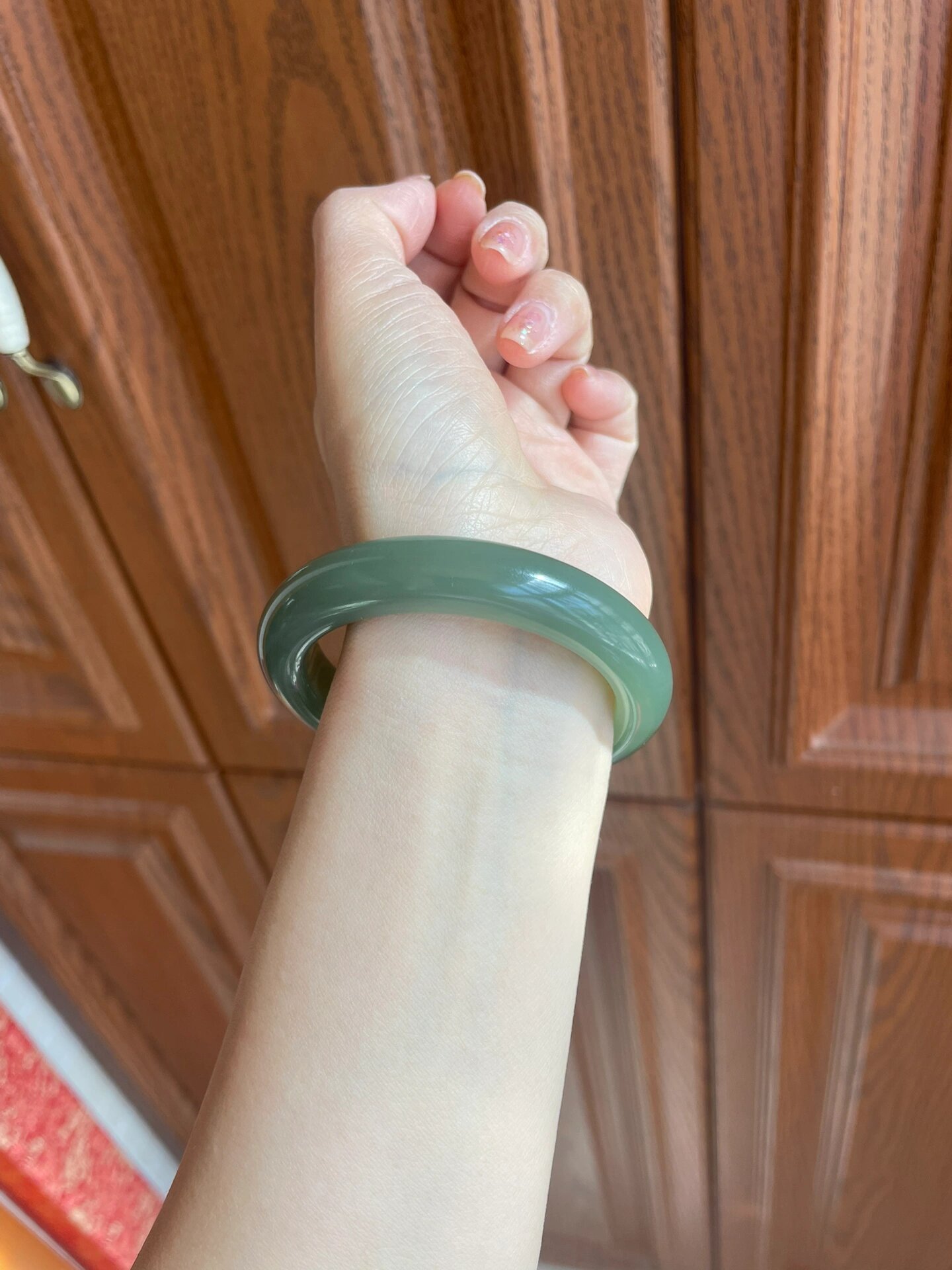 和田玉湖水绿  蓝调湖水青海蓝 后附有跟正常湖水绿的对比    颜色偏